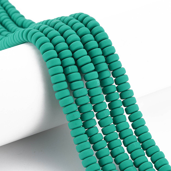 

PandaHall Handmade Polymer Clay Beads Strands, for DIY Jewelry Crafts Supplies, Flat Round, Green, 6~7x3mm, Hole: 1.5mm, about...