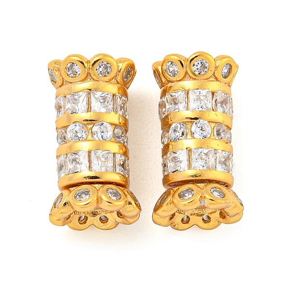 

PandaHall 925 Sterling Silver with Rhinestone Screw Clasps, Flower, Real 18K Gold Plated, 11x6x6mm, Hole: 1.2mm Sterling Silver Flower