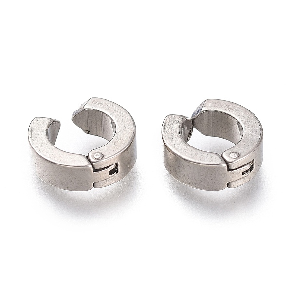 

PandaHall 303 Stainless Steel Cuff Earrings, Hypoallergenic Earrings, Ring, Stainless Steel Color, 11.5x4mm Stainless Steel