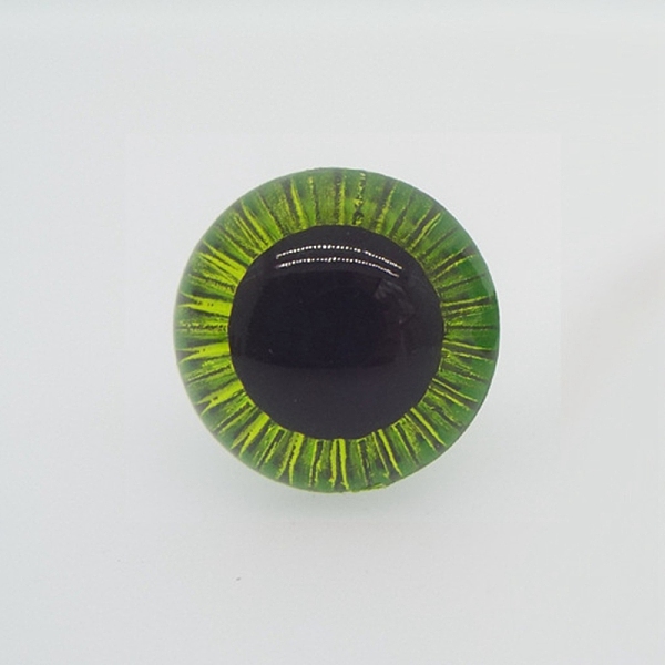 

PandaHall Craft Plastic Doll Eyes, Stuffed Toy Eyes, Safety Eyes, Half Round, Yellow Green, 19.5mm, Spacer: 15x4mm Plastic Half Round