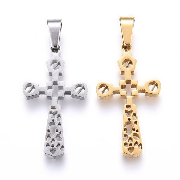 

PandaHall 304 Stainless Steel Pendants, Cut-Out, with Hollow, Cross, Mixed Color, 29x16x2.2mm, Hole: 8x4mm 304 Stainless Steel Cross..., Multicolor