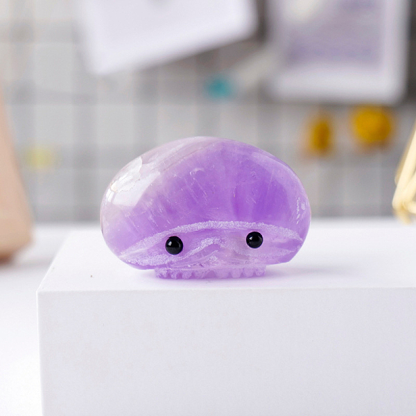

PandaHall Natural Amethyst Display Decorations, for Home Office Desk, Oval, 45~65x35~55x25~40mm Amethyst Oval