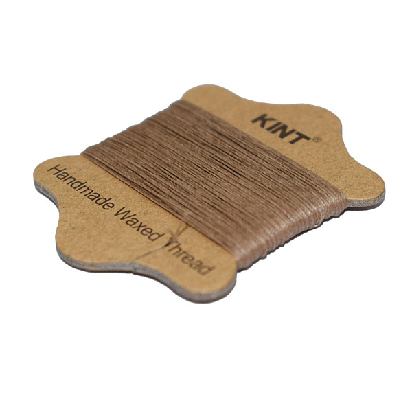 

PandaHall Waxed Nylon Cord, Camel, 0.55mm, about 21.87 yards(20m)/card Waxed Nylon Cord Round Brown