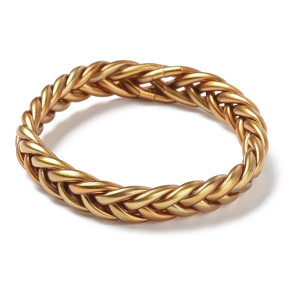 

PandaHall Plastic Cord Braided Stretch Bracelets, Gold, Inner Diameter: 2-3/8 inch(6cm) Plastic Gold