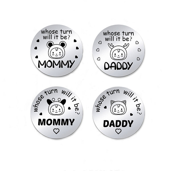 

PandaHall 201 Stainless Steel Commemorative Coins, Decision Maker Coin, Double Sided Laser Engraving, Flat Round, Word, 30x2mm, 2pcs/set...