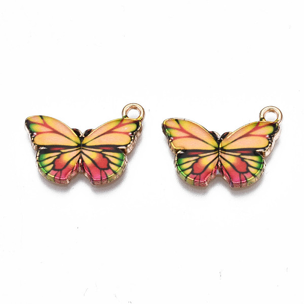 

PandaHall Printed Alloy Pendants, Cadmium Free & Nickel Free & Lead Free, Light Gold, Butterfly, PeachPuff, 15x20x1.5mm, Hole: 1.8mm Alloy..., Brown