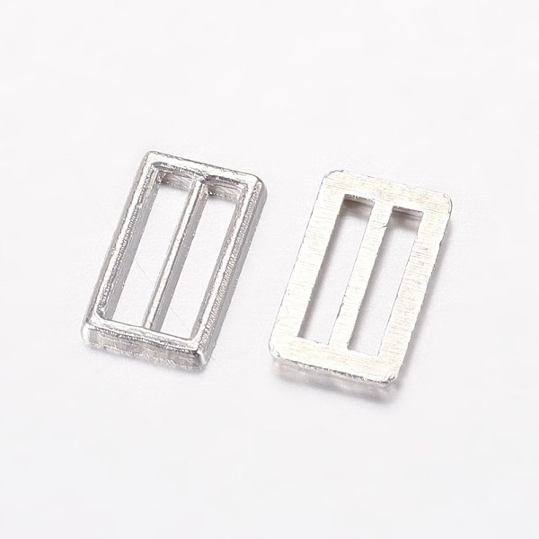 

PandaHall Alloy Buckles, Rectangle, Platinum, 10x6x1mm Alloy Rectangle