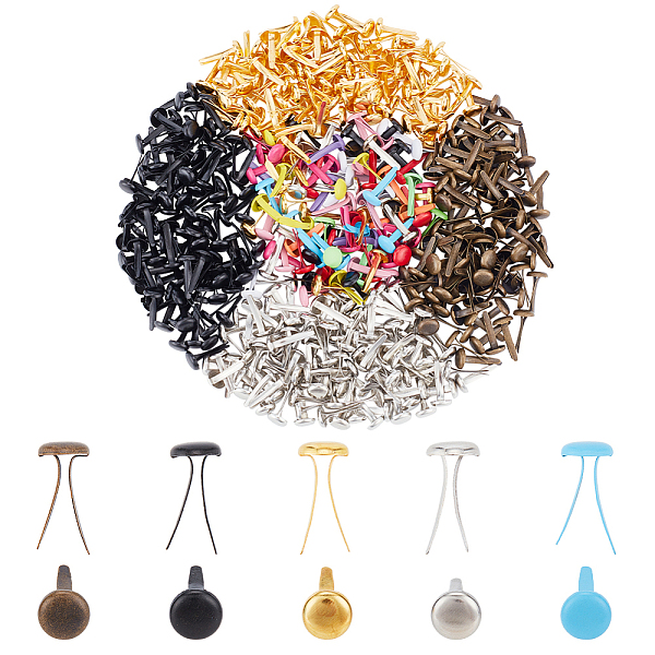 500Pcs 5 Style Iron Purse Handbag Feet Cone Studs