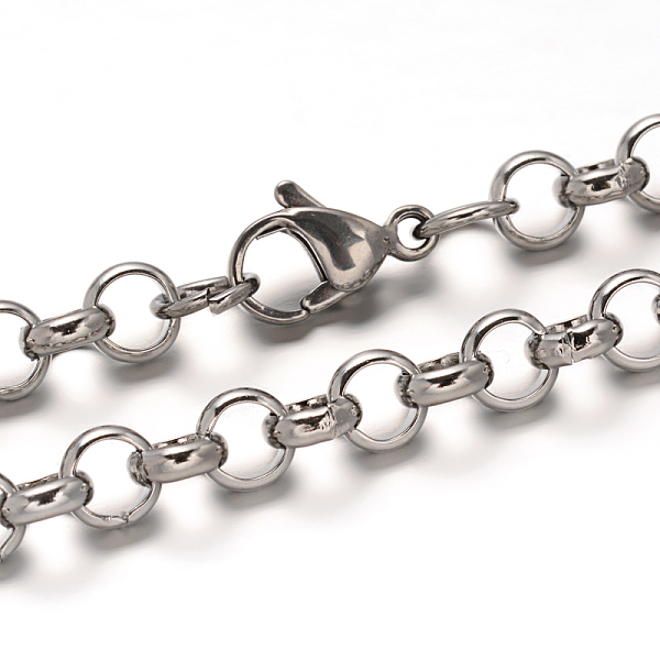 

PandaHall 304 Stainless Steel Cable Chain Bracelets, with Lobster Claw Clasps, Stainless Steel Color, 7-7/8 inch(200mm), 6mm 304 Stainless...