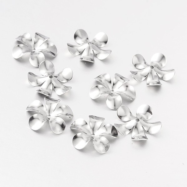 

PandaHall Flower 5-Petal 316 Surgical Stainless Steel Bead Caps, Stainless Steel Color, 15x2.5mm, Hole: 1mm 316 Surgical Stainless Steel