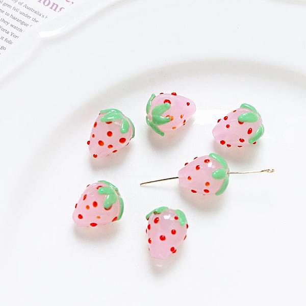 

PandaHall Porcelain Beads, 3D Strawberry, Pearl Pink, 15x11mm Porcelain Fruit