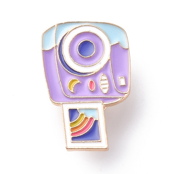 

PandaHall Camera Enamel Pin, Light Gold Alloy Badge for Backpack Clothes, Purple, 21x28x2mm, Pin: 1mm Alloy+Enamel Furniture & Appliances...