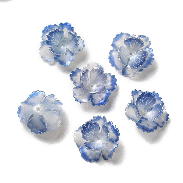 

PandaHall Flower Bead Cap, for DIY Jewelry Making, Royal Blue, 25~27x11~13mm, Hole: 1~1.4mm Acrylic