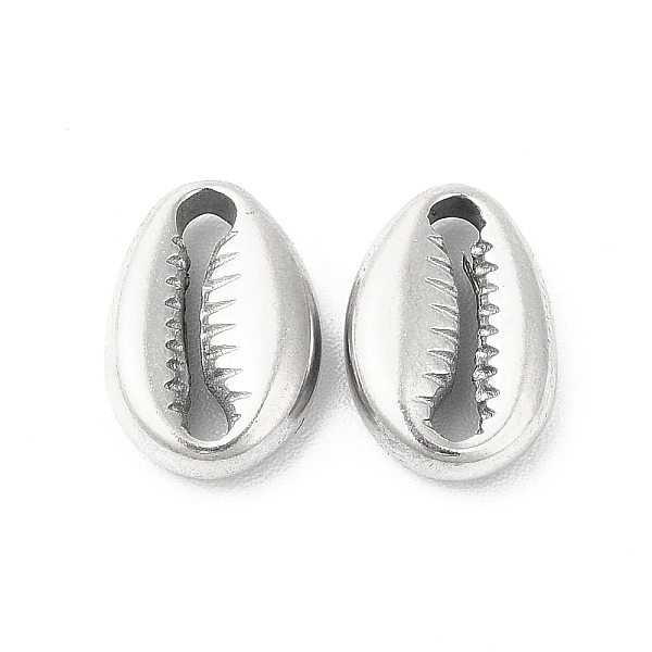 

PandaHall 304 Stainless Steel Charms, Cowrie Shell Shape, Stainless Steel Color, 11.5x8x3.5mm, Hole: 3mm 304 Stainless Steel Shell Shape