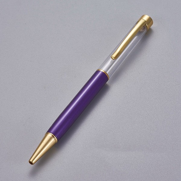 

PandaHall Creative Empty Tube Ballpoint Pens, with Black Ink Pen Refill Inside, for DIY Glitter Epoxy Resin Crystal Ballpoint Pen Herbarium..., Purple