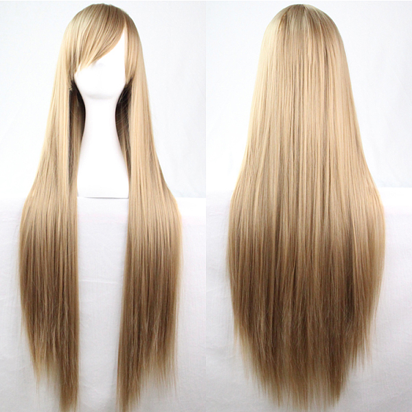 PandaHall 31.5 inch(80cm) Long Straight Cosplay Party Wigs, Synthetic Heat Resistant Anime Costume Wigs, with Bang, Blonde, 31.5 inch(80cm)...