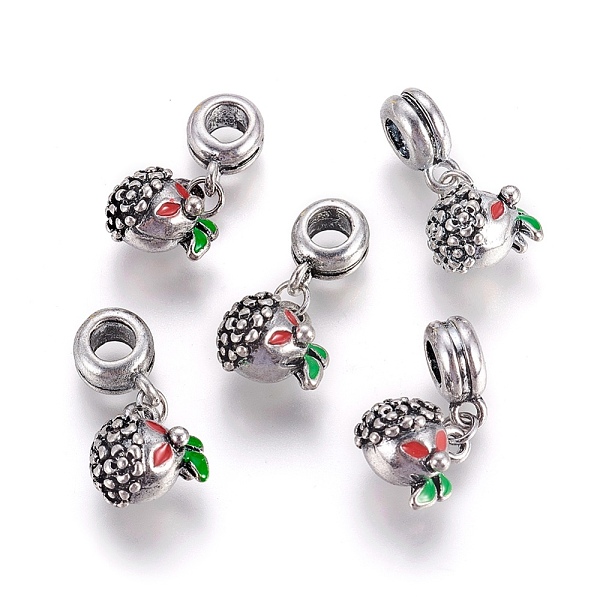 

PandaHall Alloy Enamel European Dangle Charms, Large Hole Pendants, Plant, Antique Silver, Colorful, 27mm, Hole: 5mm, Pendant...