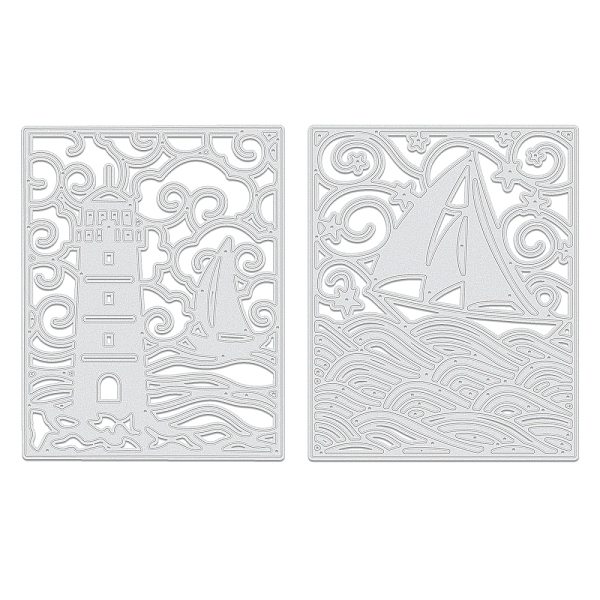 

PandaHall BENECREAT 2Pcs 2 Styles Carbon Steel Cutting Dies Stencils, for DIY Scrapbooking/Photo Album, Decorative Embossing DIY Paper Card...