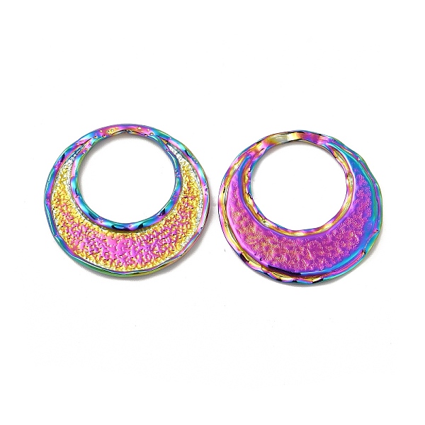

PandaHall Ion Plating(IP) 304 Stainless Steel Pendants, Round Ring, Rainbow Color, 30x2mm, Hole: 17.5mm 304 Stainless Steel Ring