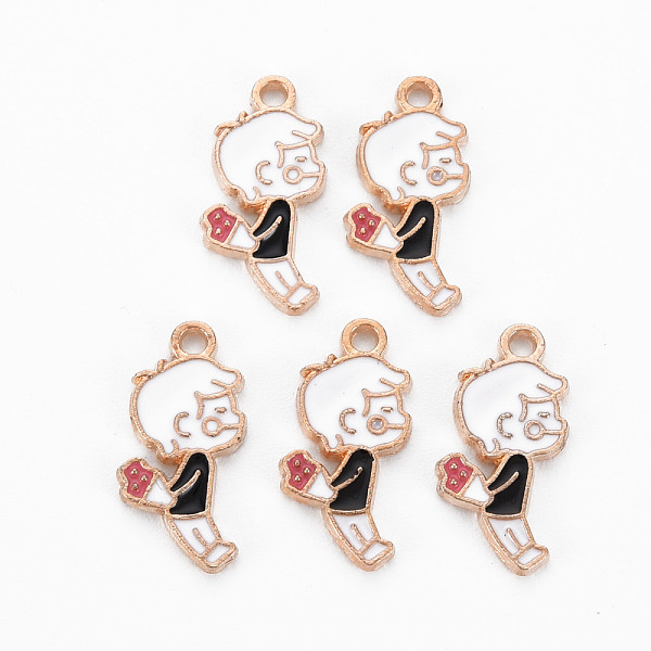 

PandaHall Alloy Enamel Pendants, Cadmium Free & Nickel Free & Lead Free, Light Gold, Girl, Black, 17.5x8.5x1.5mm, Hole: 1.5mm Alloy+Enamel...