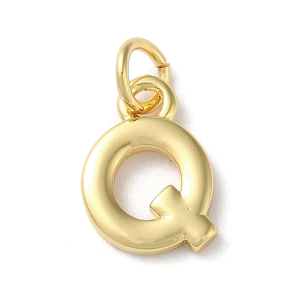

PandaHall Rack Plating Brass Pendants, Cadmium Free & Lead Free, Long-Lasting Plated, Real 18K Gold Plated, Letter Q, 12.5x8.5x1.5mm, Hole...