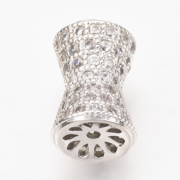 

PandaHall Brass Micro Pave Cubic Zirconia Beads, Vase, Clear, Platinum, 13.5x9mm, Hole: 1mm Brass+Cubic Zirconia Others Clear