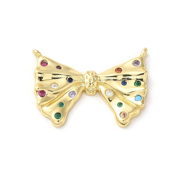 

PandaHall Real 18K Gold Plated Brass Micro Pave Cubic Zirconia Pendants, Bowknot, Colorful, 23x31.5x4mm, Hole: 1.4mm Brass+Cubic Zirconia...