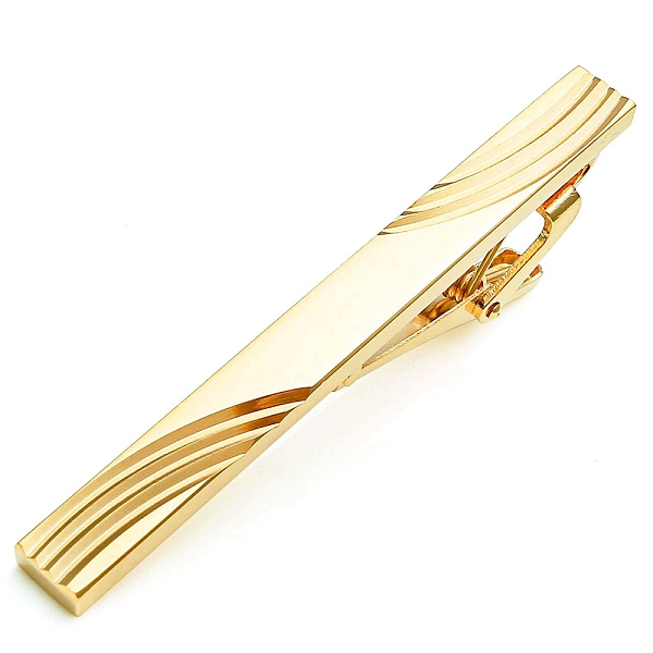 

PandaHall Brass Tie Clips for Men, Golden, 60x6mm Brass Rectangle