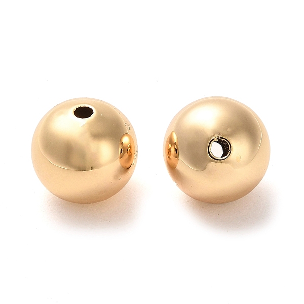

PandaHall Brass Beads, Round, Real 18K Gold Plated, 10x9.5mm, Hole: 1.8mm Brass Round