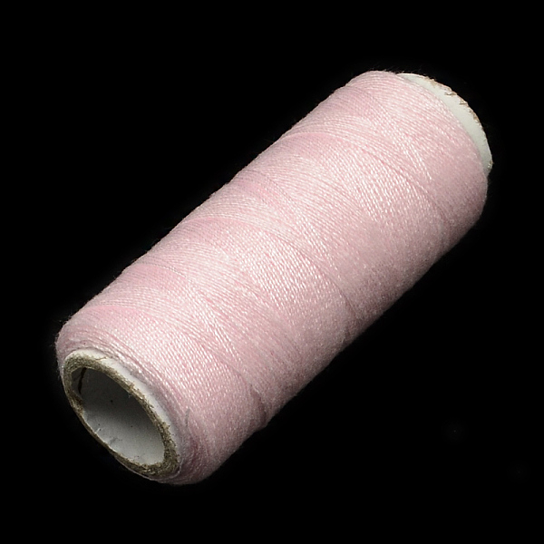 

PandaHall 402 Polyester Sewing Thread Cords for Cloth or DIY Craft, Lavender Blush, 0.1mm, about 120m/roll, 10rolls/bag Polyester Pink