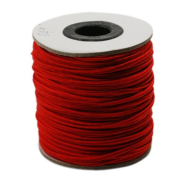

PandaHall Nylon Thread, Nylon Jewelry Cord for Custom Woven Jewelry Making, Red, 2mm, about 50yards/roll(150 feet/roll) Nylon Red