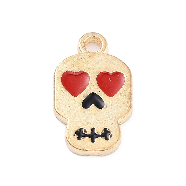 Halloween Theme Light Gold Plated Alloy Enamel Pendants