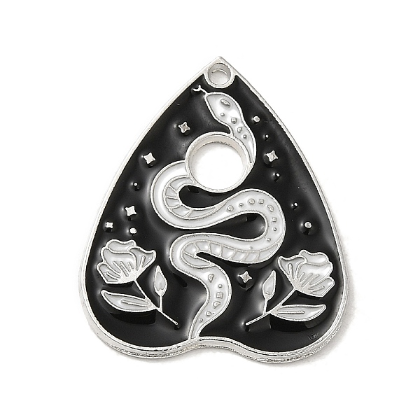 

PandaHall Rack Alloy Enamel Pendants, Snake, Platinum, 26x22x1mm, Hole: 1.4mm Alloy+Enamel Snake
