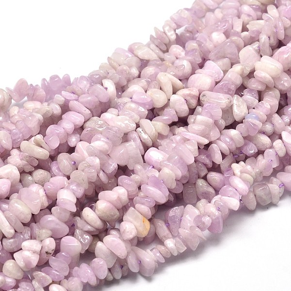 

PandaHall Natural Kunzite Chip Beads Strands, Spodumene Beads, 5~14x4~10mm, Hole: 1mm, about 15.5 inch~16.1 inch Kunzite Chip