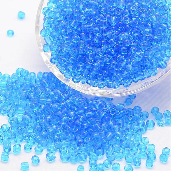 

PandaHall 12/0 Glass Seed Beads, Grade A, Round, Transparent Colours, Dodger Blue, 1.8~2.0mm, Hole: 0.8mm, about 28000pcs/pound Glass Blue