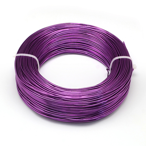 PandaHall Round Aluminum Wire, Bendable Metal Craft Wire, for DIY Jewelry Craft Making, Dark Violet, 7 Gauge, 3.5mm, 20m/500g(65.6...
