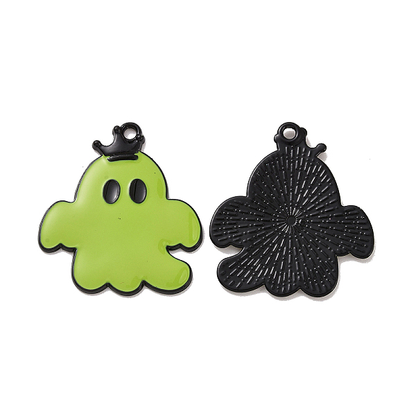 

PandaHall Halloween Theme Rack Plating Alloy Enamel Pendants, Ghost Charms, Electrophoresis Black, 31.5x28.5x2mm, Hole: 2mm Alloy+Enamel...
