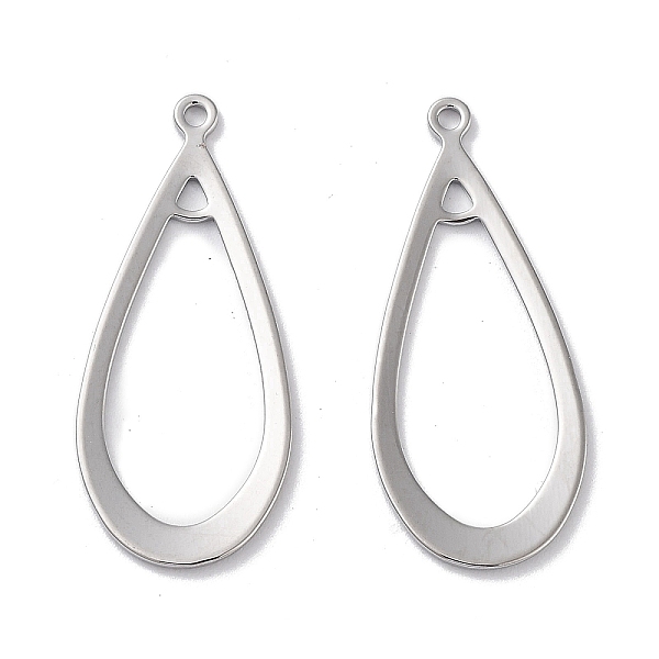 

PandaHall Brass Connector Charms, Teardrop Links, Real Platinum Plated, 30x13x1mm, Hole: 1.2mm and 1.5mm Brass Teardrop