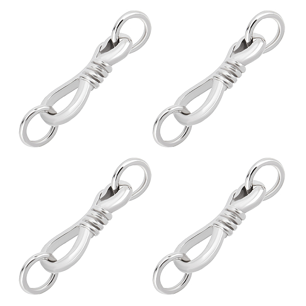 

PandaHall Beebeecraft 5 Sets/Box S-Hook Clasps 925 Sterling Silver Necklace Clasp Jewelry Findings with Jump Rings for Choker Necklace...