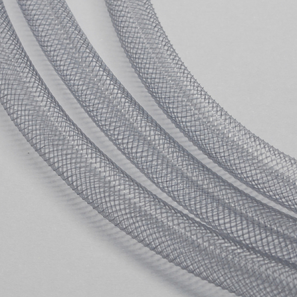 

PandaHall Plastic Net Thread Cord, Light Grey, 16mm, 28Yards Plastic Gray