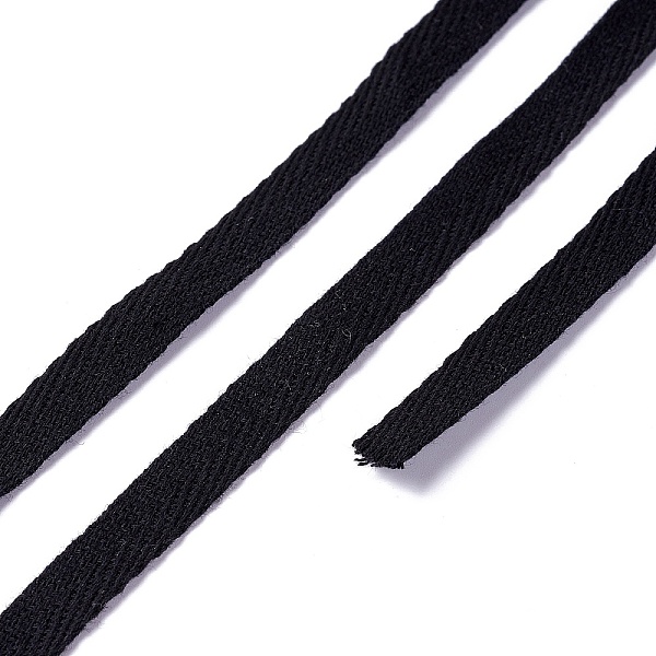 

PandaHall Cotton Cotton Twill Tape Ribbons, Herringbone Ribbons, for for Home Decoration, Wrapping Gifts & DIY Crafts Decorative, Black, 3/8...