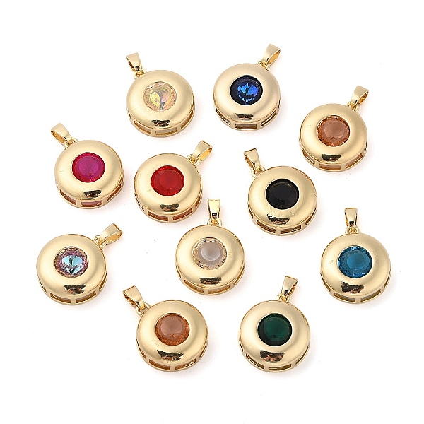 

PandaHall Rack Plating Brass Pendants, Polygon Shaped Glass Charms, Long-Lasting Plated, Cadmium Free & Lead Free, Real 18K Gold Plated..., Multicolor