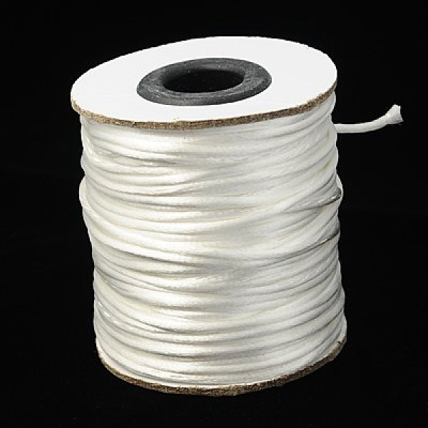 

PandaHall Nylon Rattail Satin Cord, Beading String, for Chinese Knotting, Jewelry Making, White, 2mm, about 50yards/roll(150 feet/roll)...