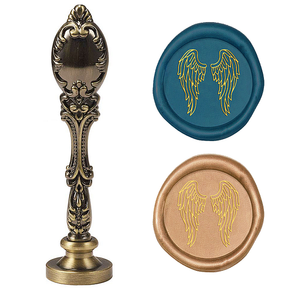PandaHall DIY Scrapbook, Brass Wax Seal Stamp Head, Other Pattern, 25x14mm Alloy Others