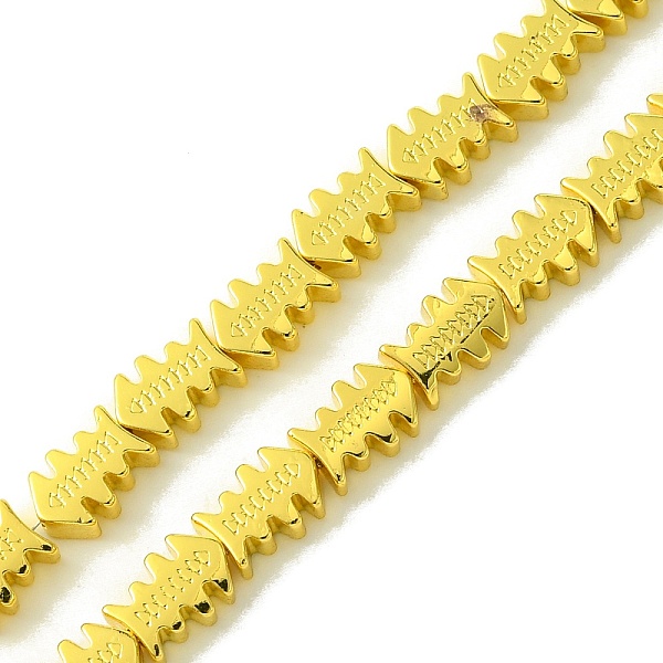 

PandaHall Electroplated Synthetic Non-Magnetic Synthetic Hematite Beads Strands, Fish, Golden Plated, 7.5~8x5.5x2.5mm, Hole: 0.7mm, about...