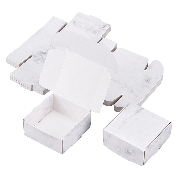 

PandaHall Marble Pattern Foldable Creative Kraft Paper Box, Wedding Favor Boxes, Favour Box, Paper Gift Box, Square, Light Grey, 6.5x6.5x3cm...