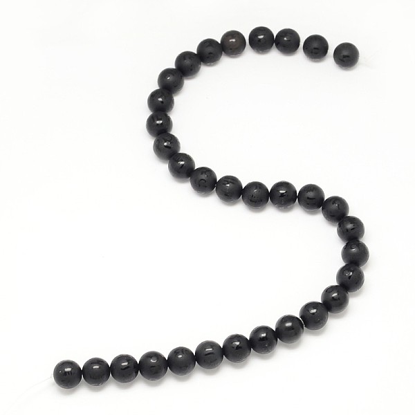 

PandaHall Natural Obsidian Round Carved Om Mani Padme Hum Beads Strands, Frosted, 12mm, Hole: 1mm, about 32pcs/strand, 15.7 inch Obsidian...