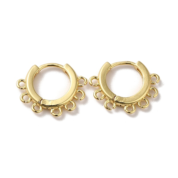 

PandaHall Rack Plating Brass Hoop Earring Findings, with Loops, Long-Lasting Plated, Lead Free & Cadmium Free, Real 18K Gold Plated...
