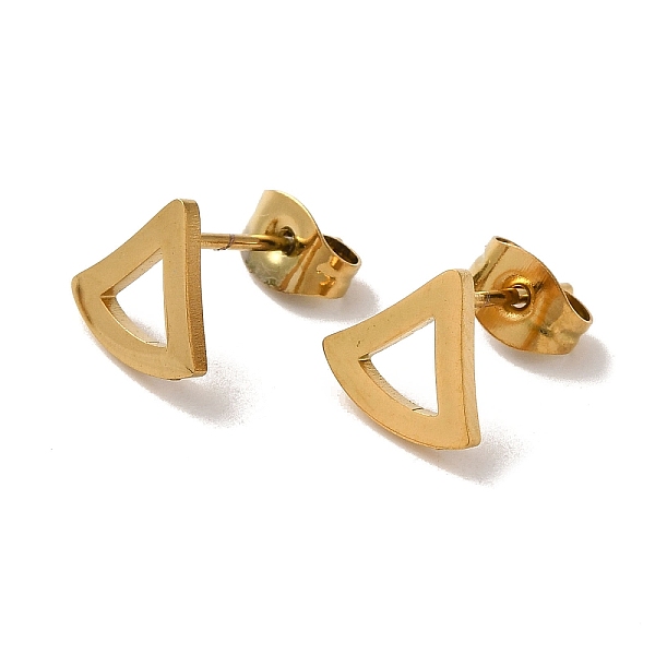 

PandaHall Vacuum Plating 304 Stainless Steel Stud Earrings, Hollow Triangle, Golden, 8.5x9mm 304 Stainless Steel Triangle