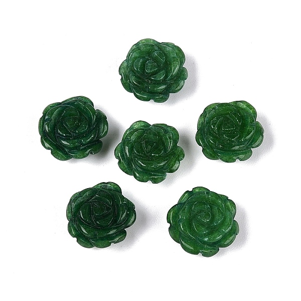 Dyed Natural White Jade Carved Beads